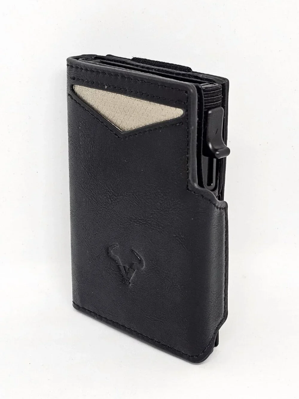 Men Wallet Slim Front Pocket Wallet Money Clip Card Holder Black